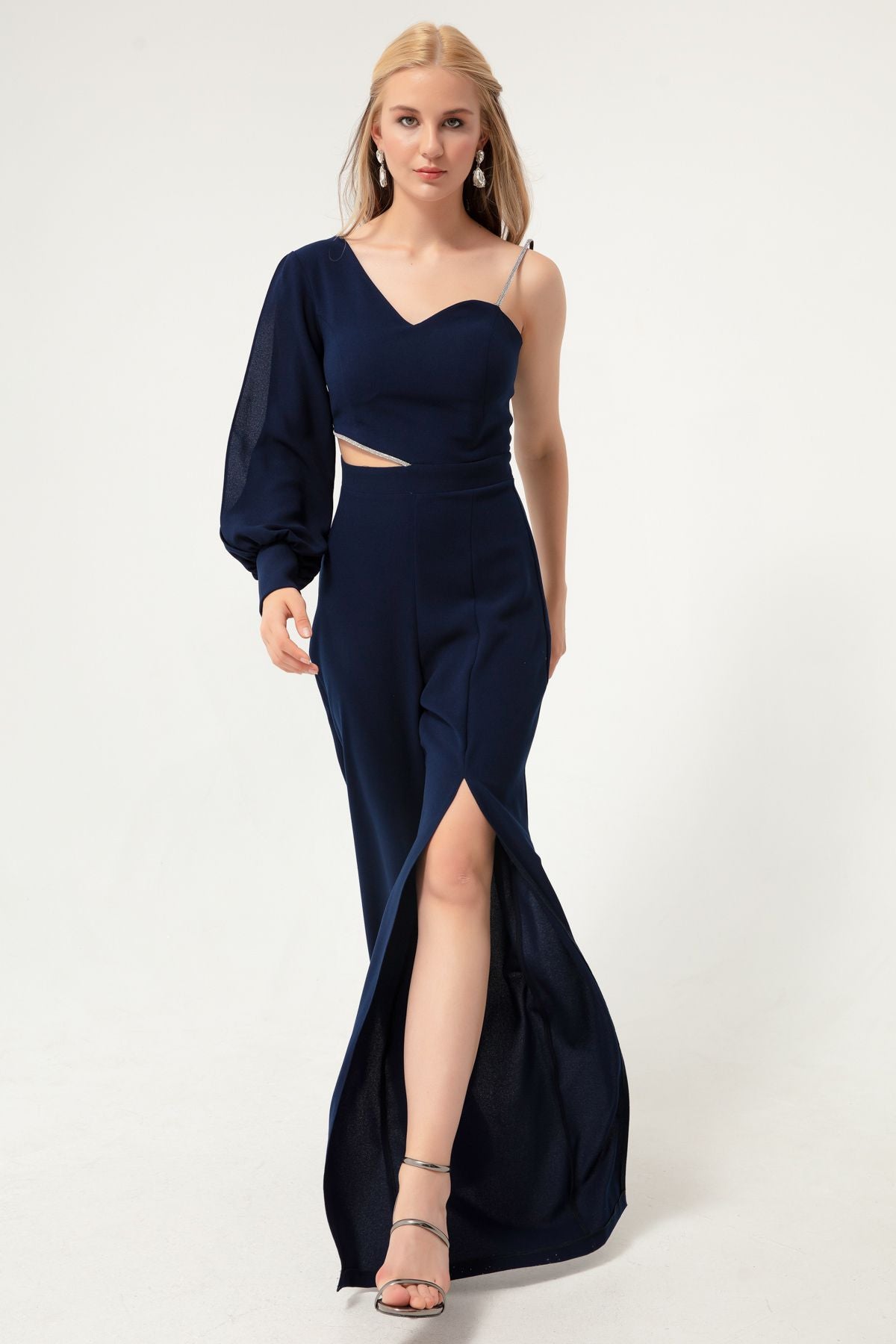 Jumpsuit mit Strass Schwarz