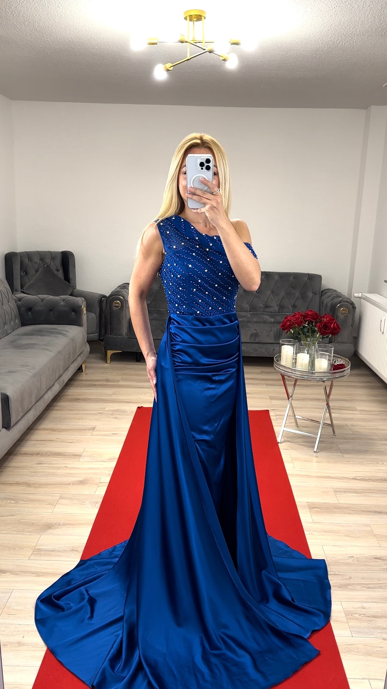 Abendkleid Royalblau