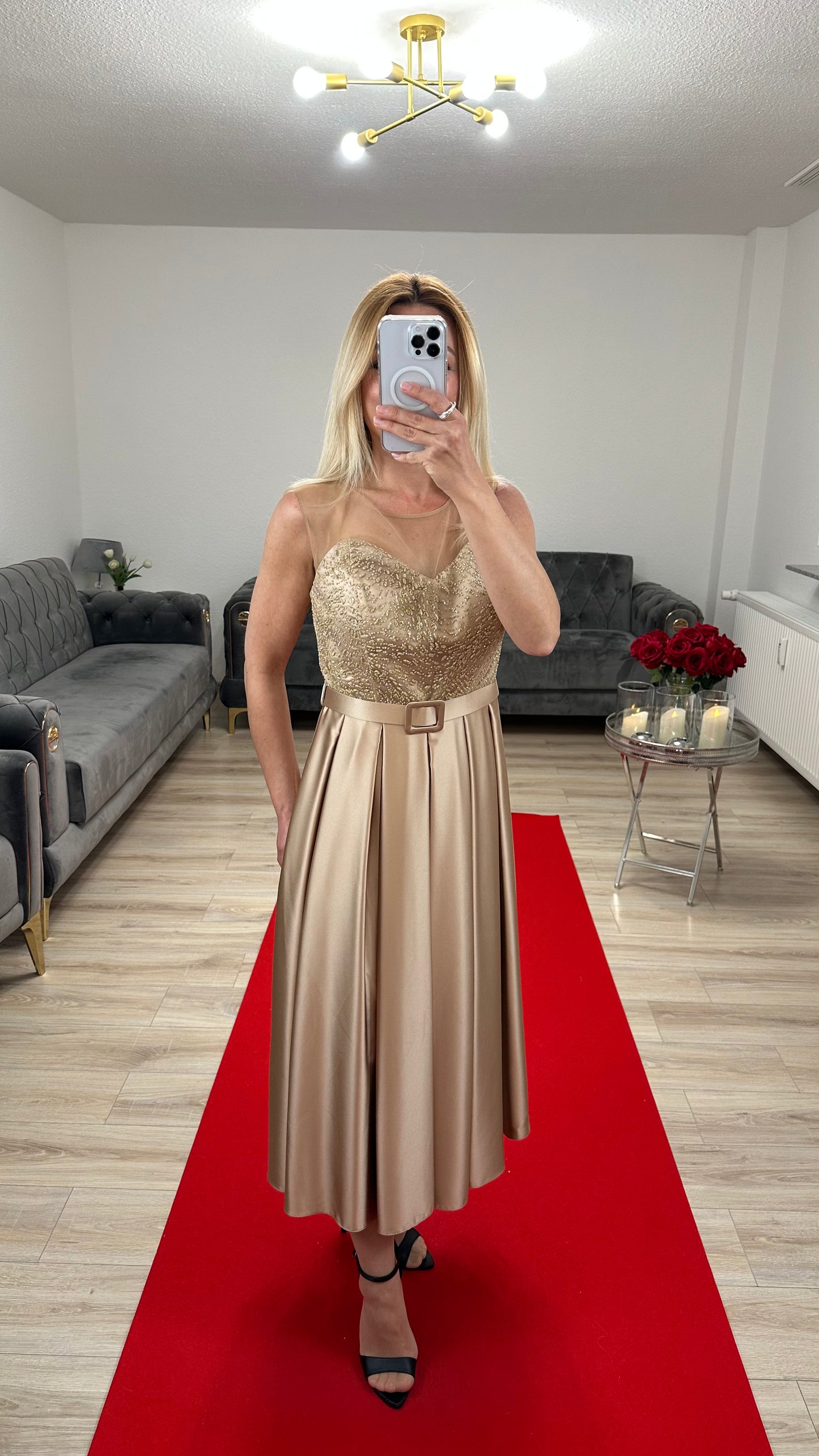 Cocktail Kleid Gold