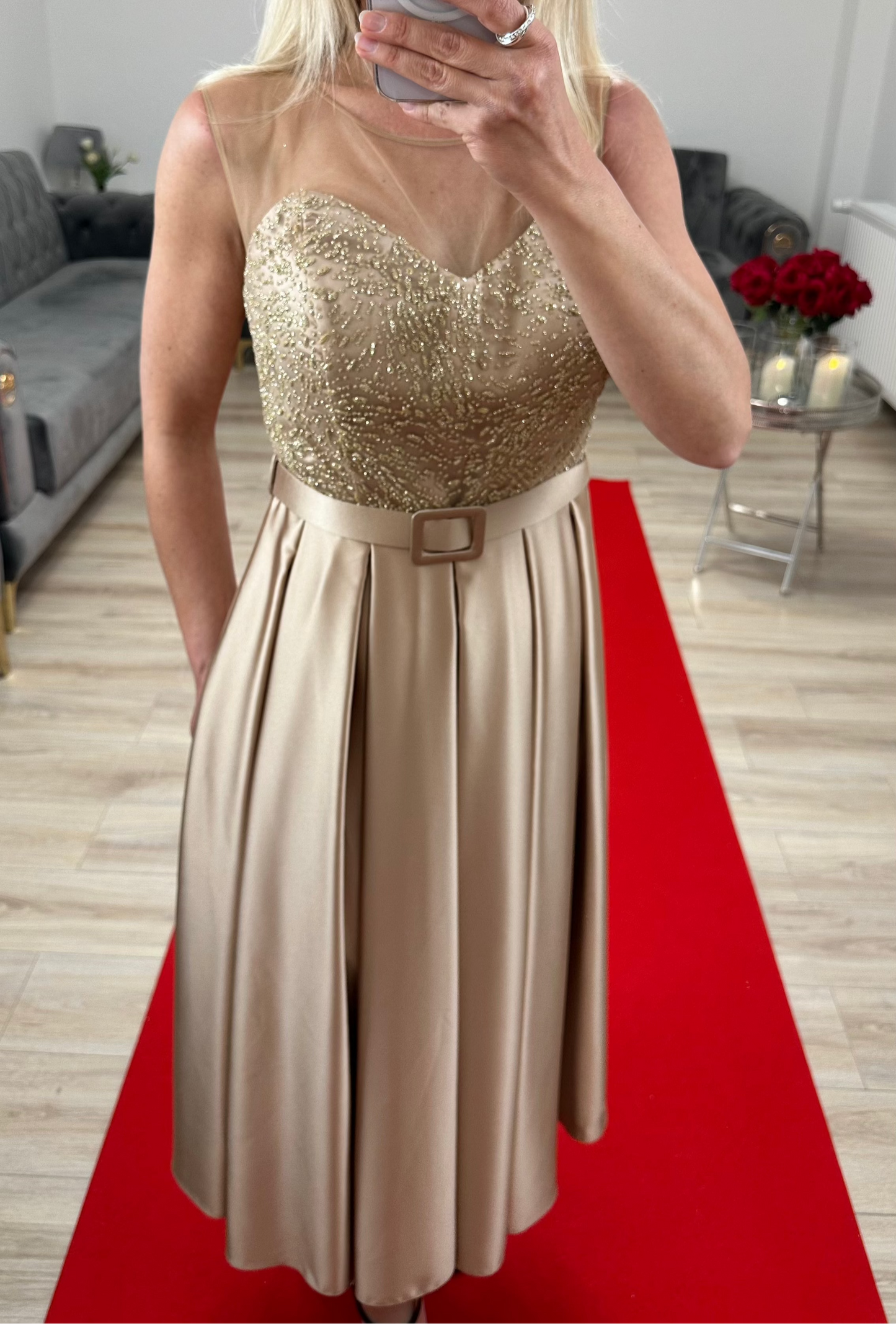 Cocktail Kleid Gold