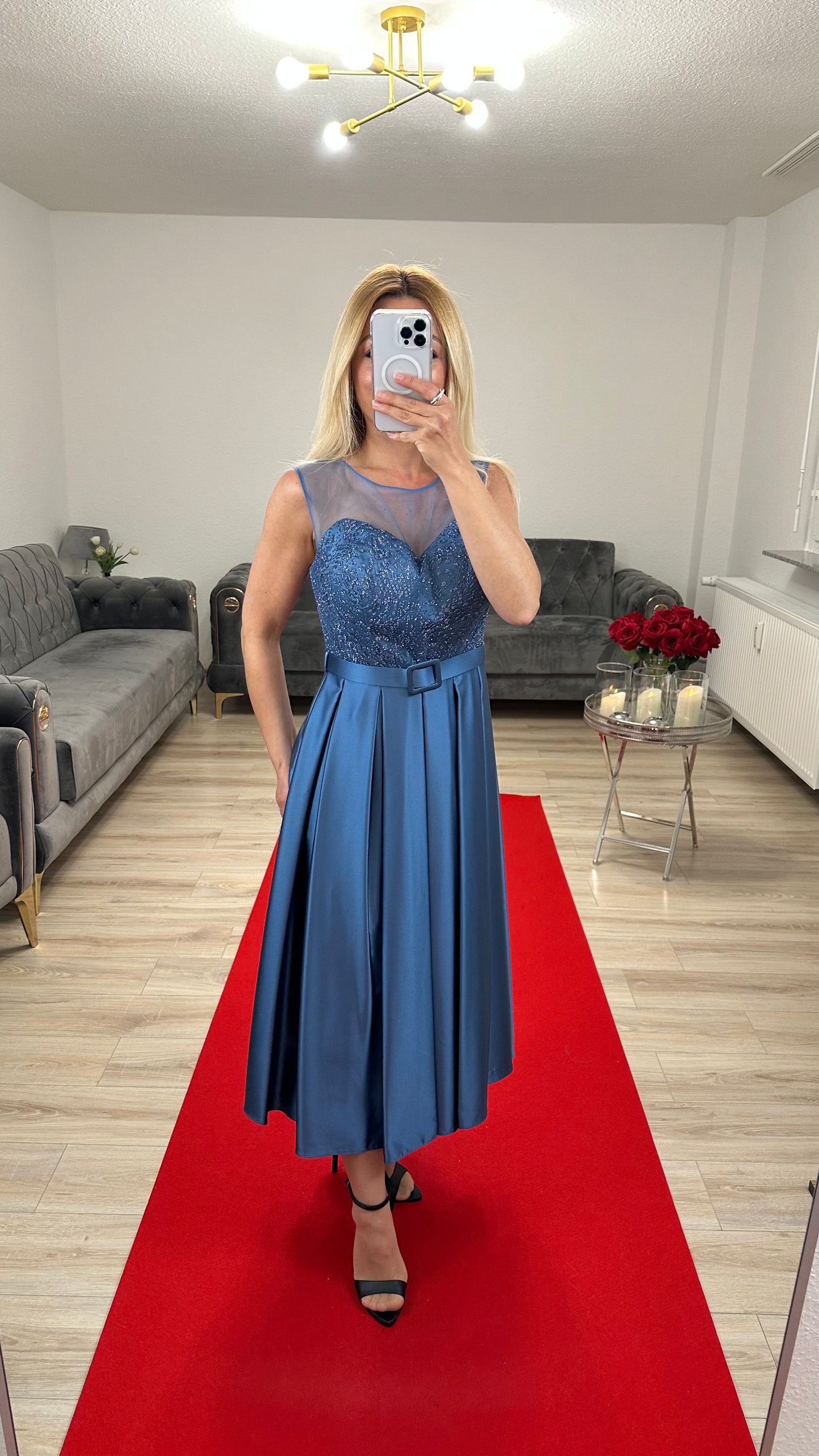 Cocktail Kleid Blau