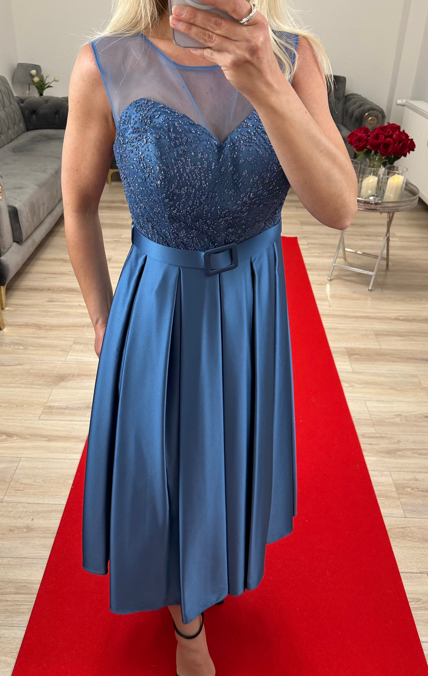 Cocktail Kleid Blau