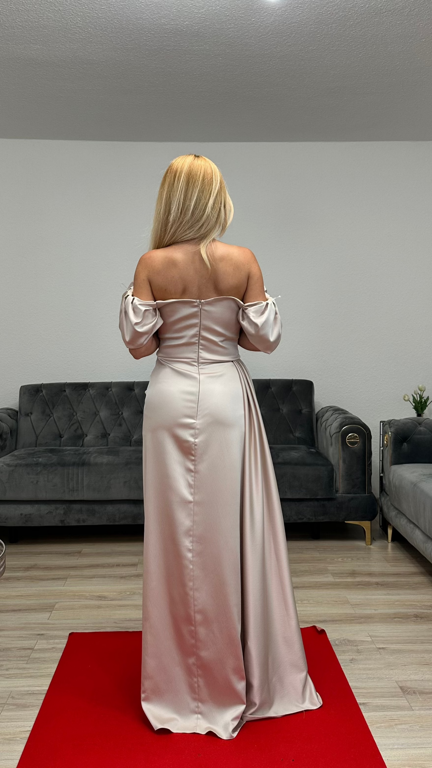 Abendkleid Beige
