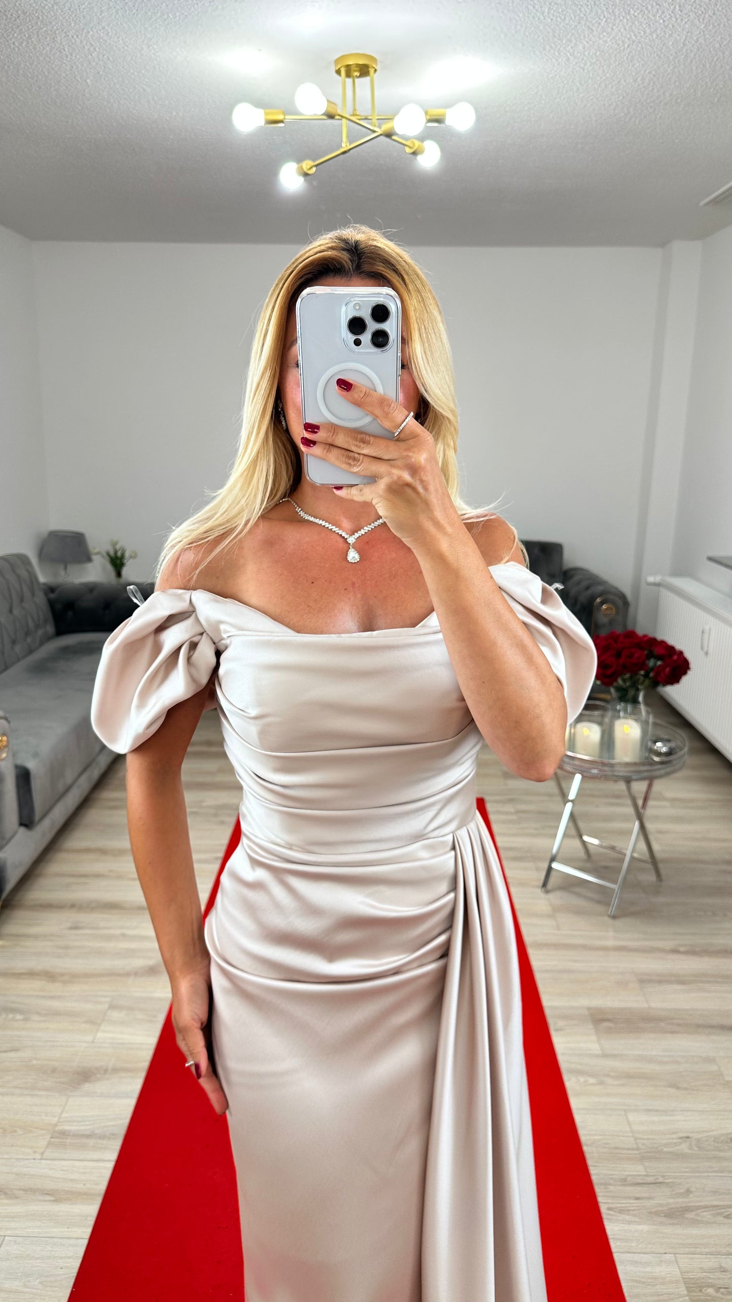 Abendkleid Beige