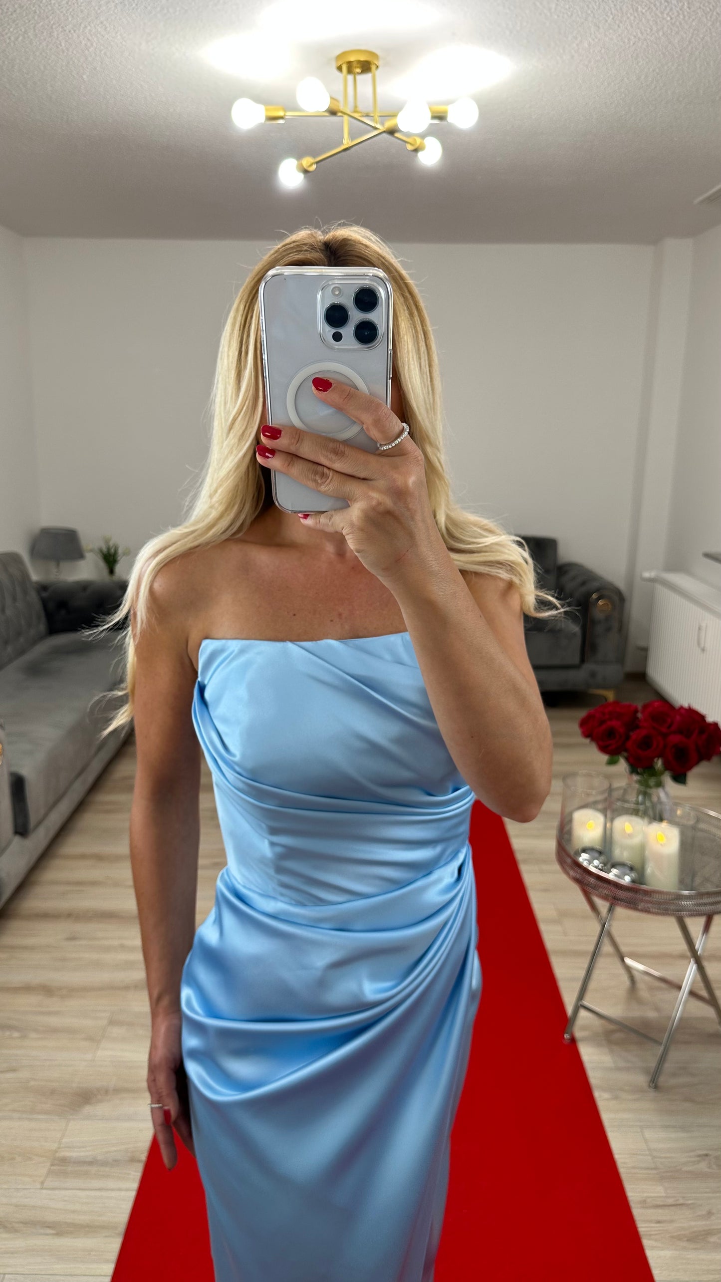 Babyblue Satin Dress