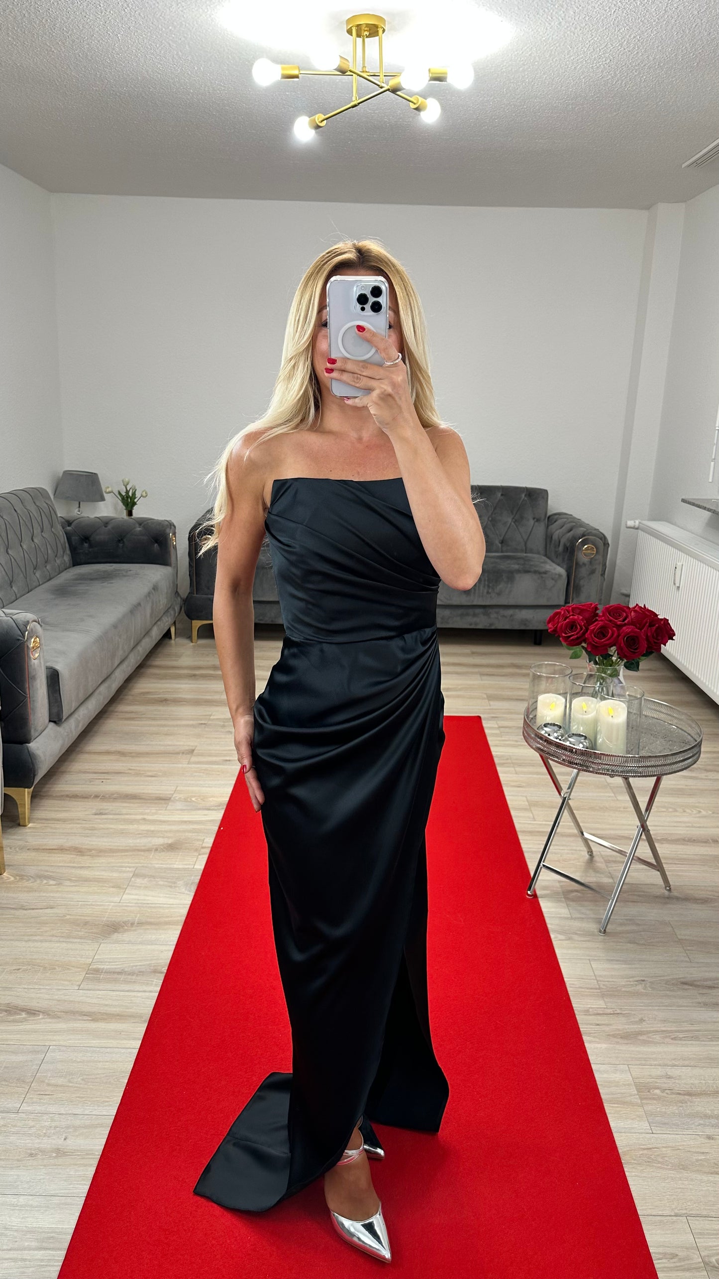 Black Satin Dress