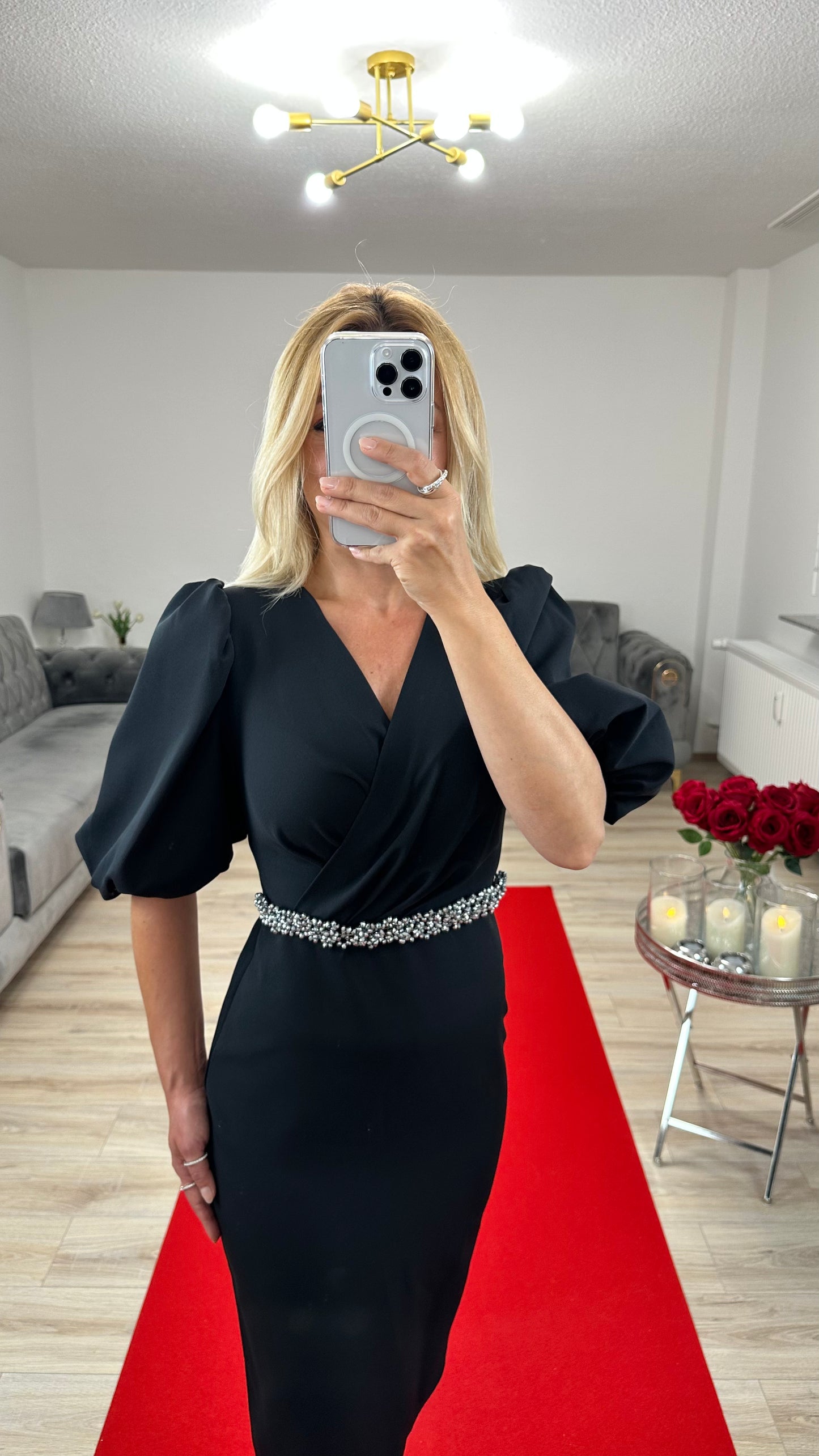Midikleid Schwarz