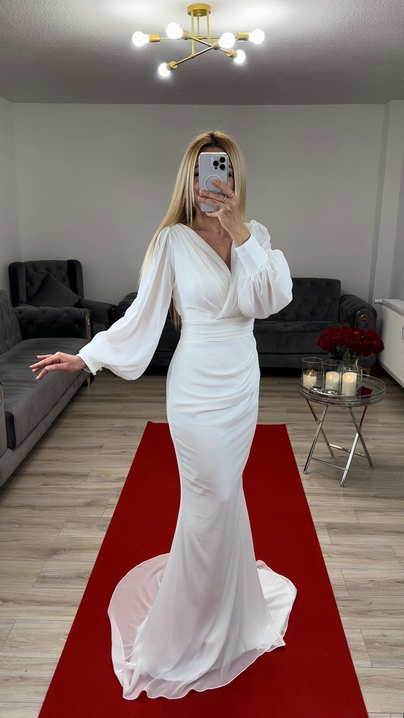 Standesamt Kleid langarm