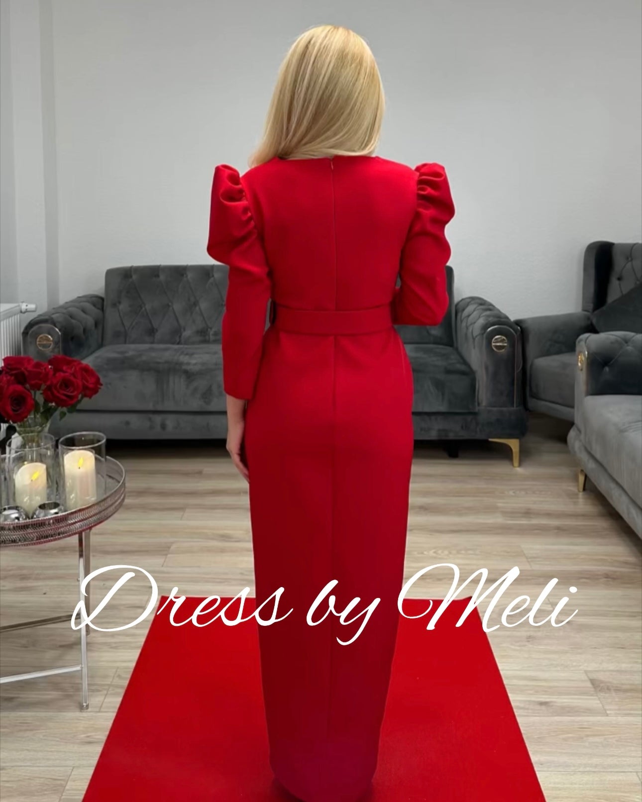 Midikleid Rot