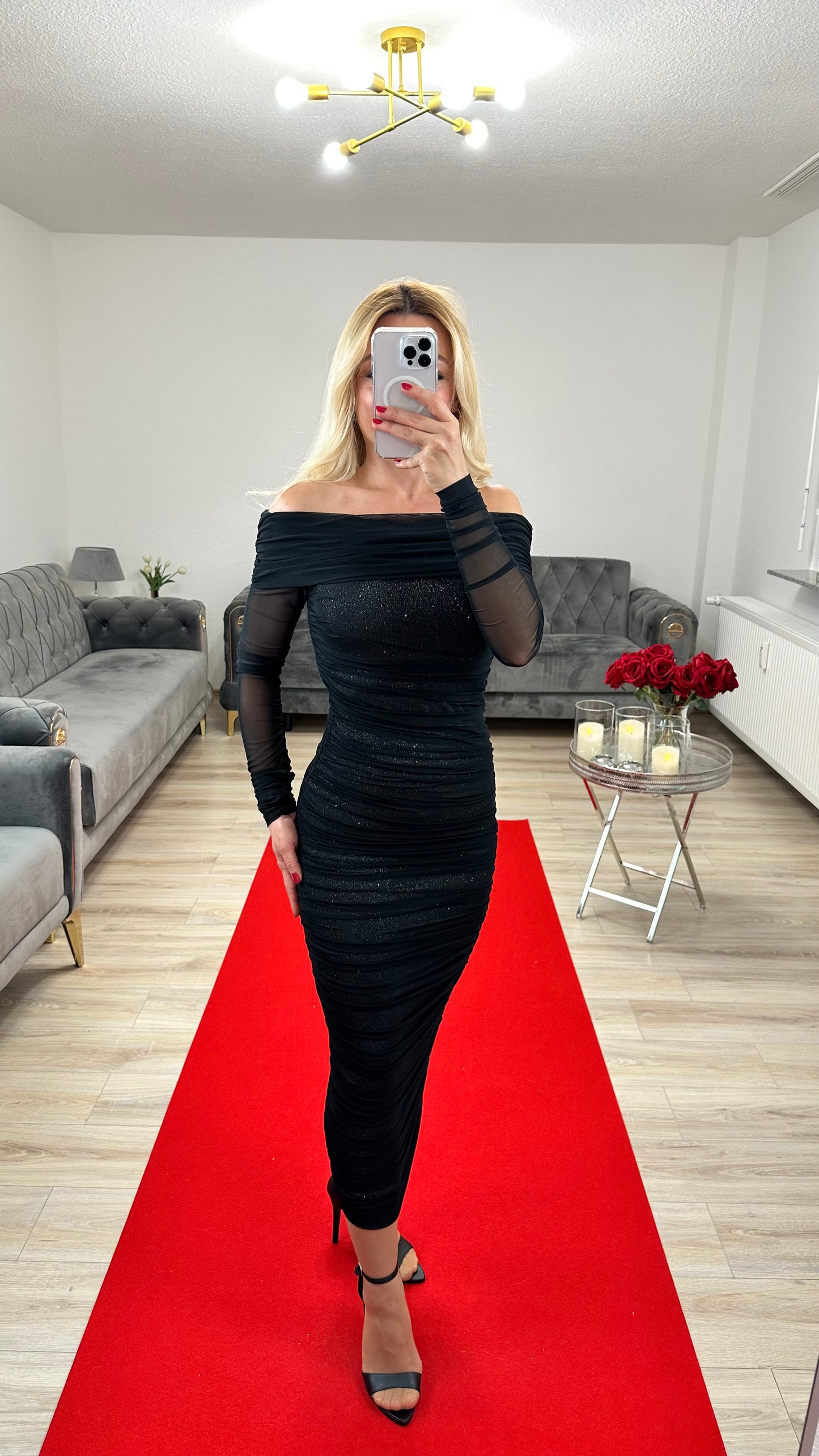 Tüllkleid mit Shimmer