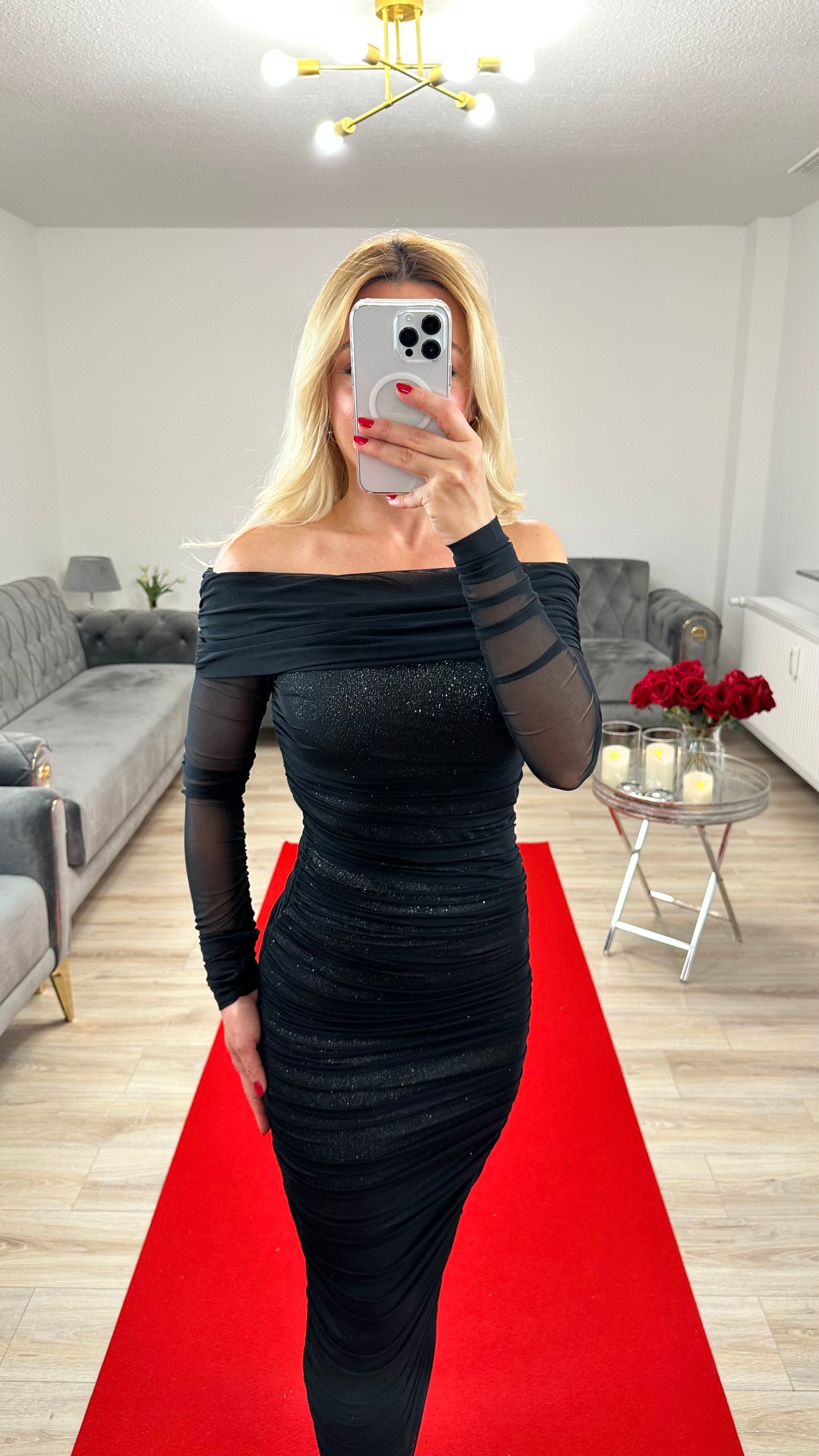 Tüllkleid mit Shimmer