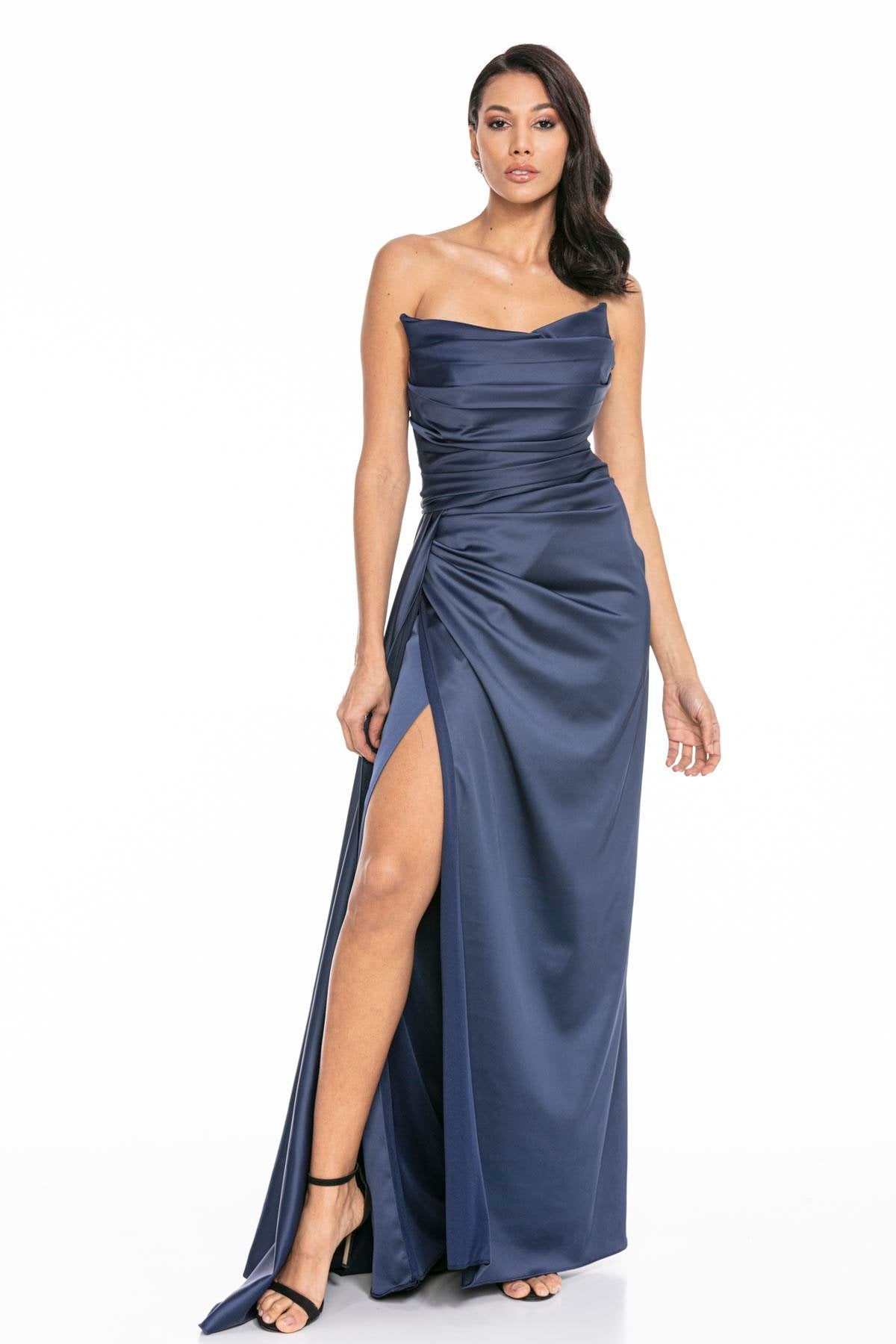 Abendkleid Corsage Navy