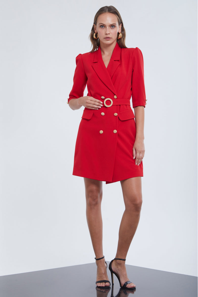Blazer Kleid Rot