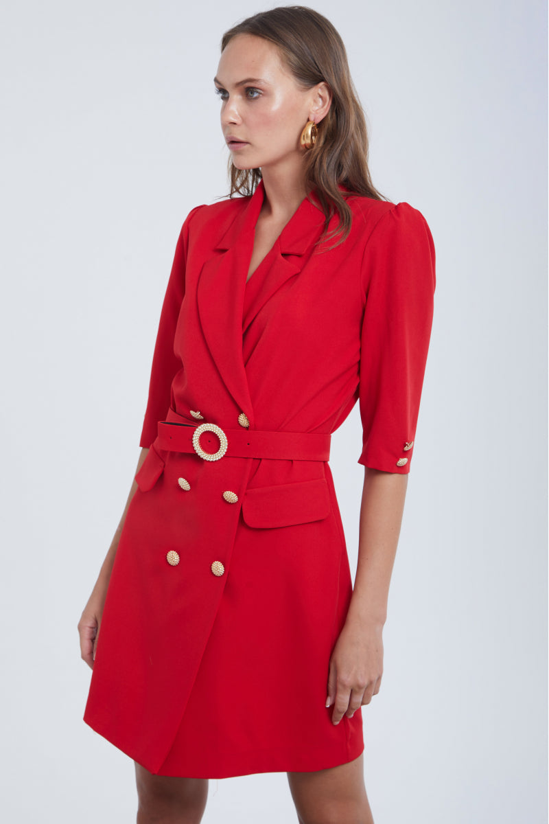 Blazer Kleid Rot