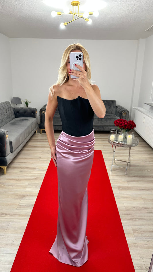 Blush Satin Long Dress