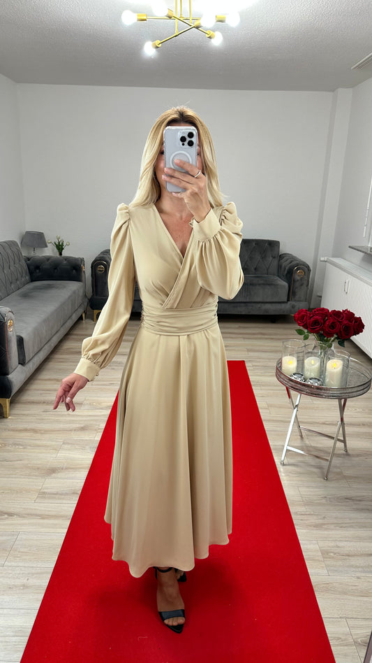 Sommerkleid Dunkelbeige