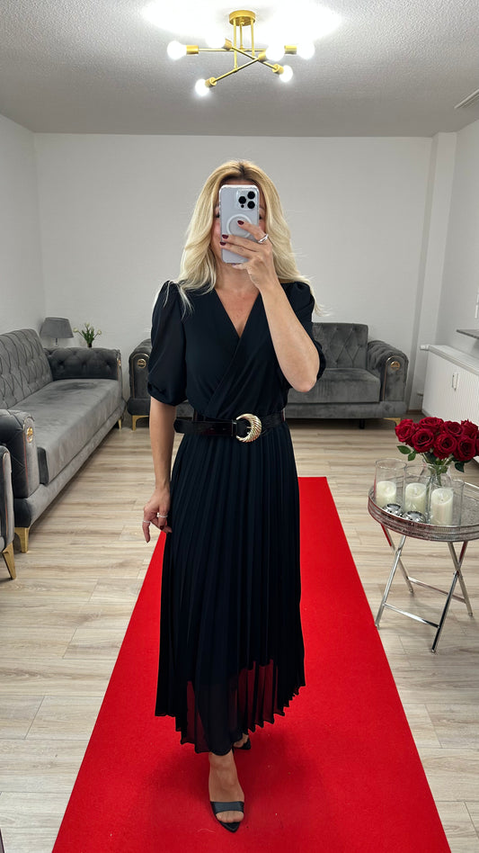 Sommerkleid Schwarz mit Gürtel