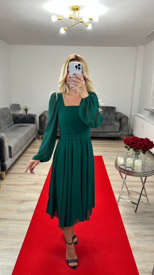 Kleid Chiffon Grün