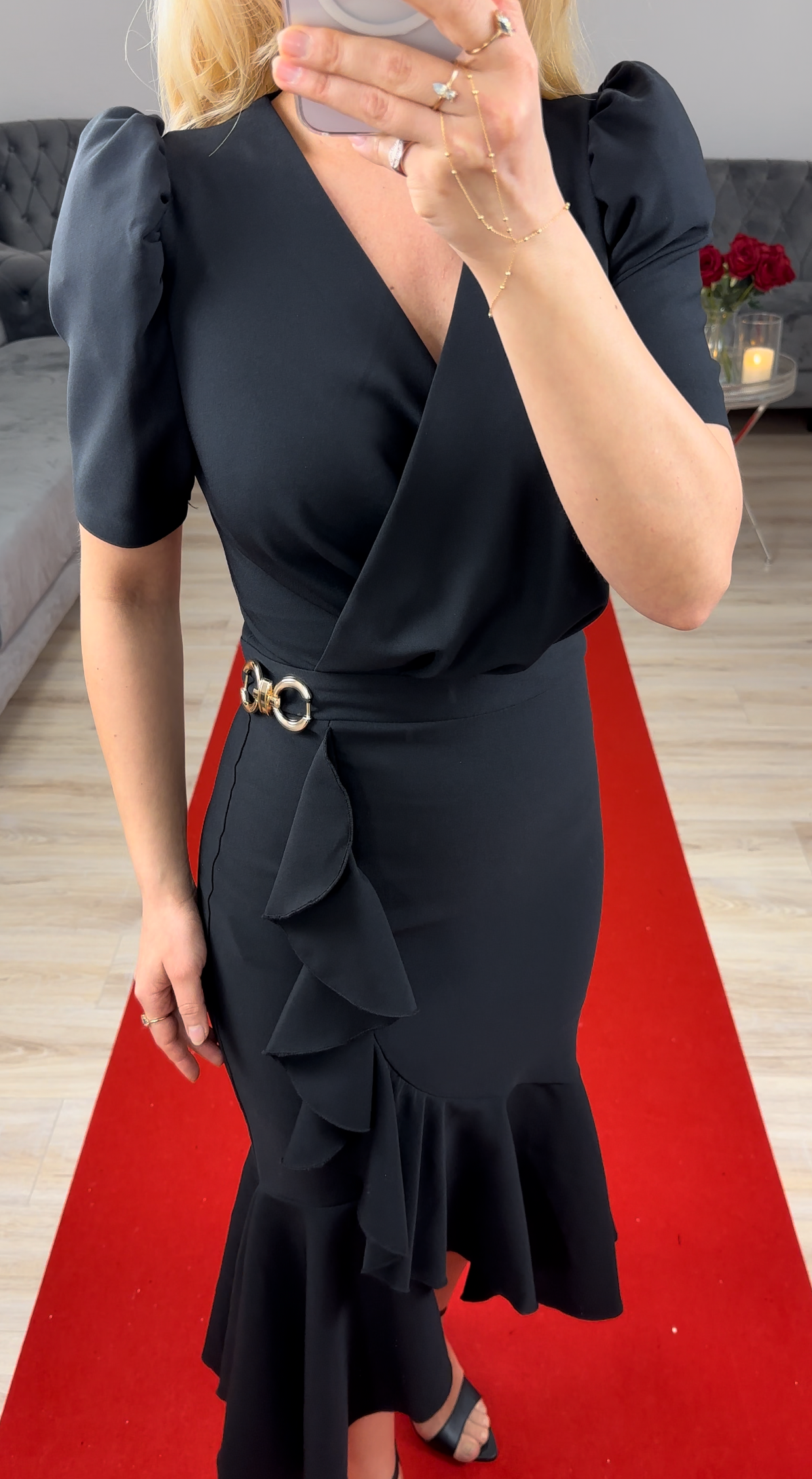 Midikleid Schwarz