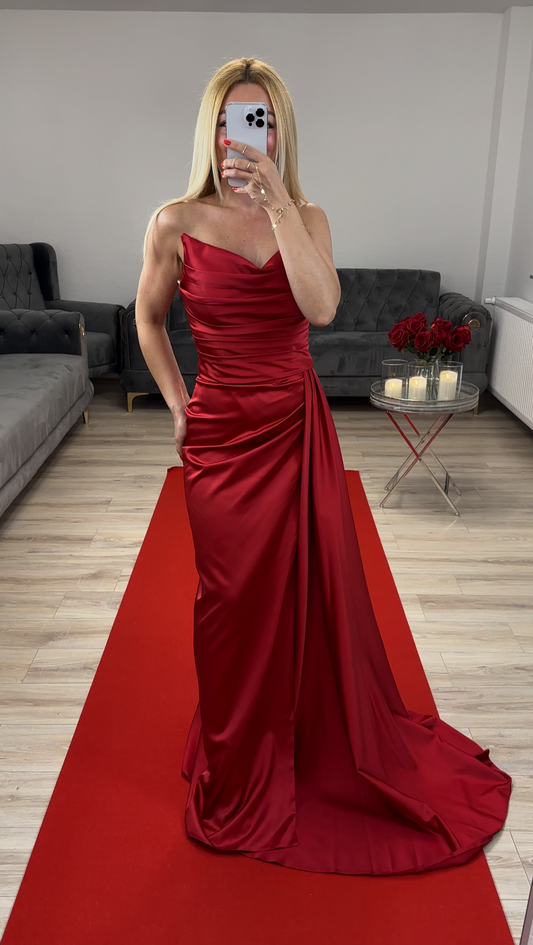 Abendkleid Corsage Rot