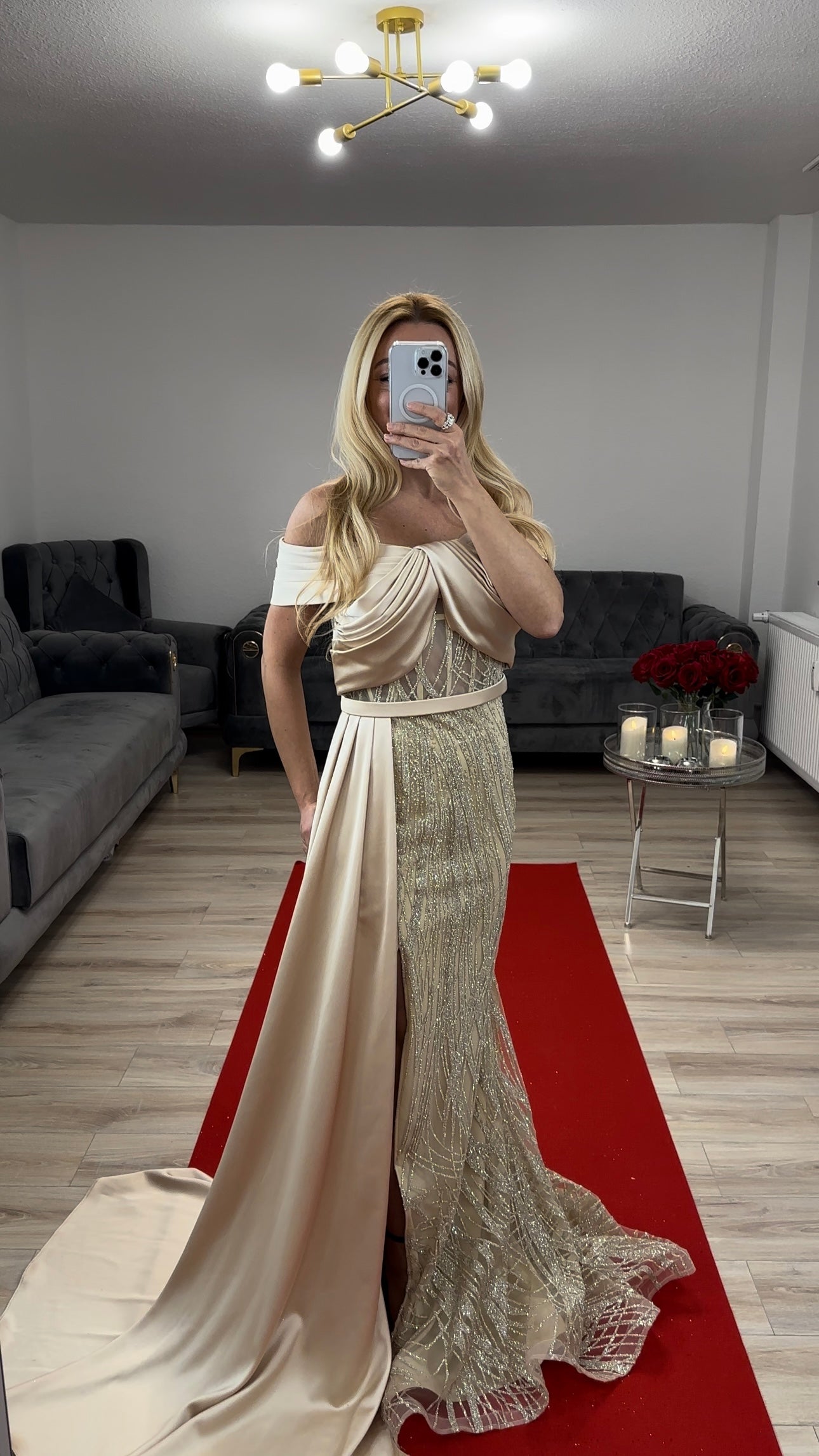 Corsagenkleid Gold