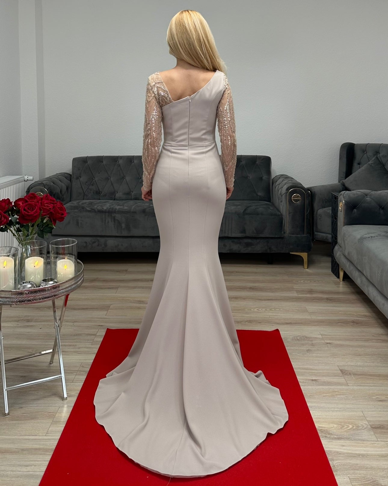 Abendkleid Beige