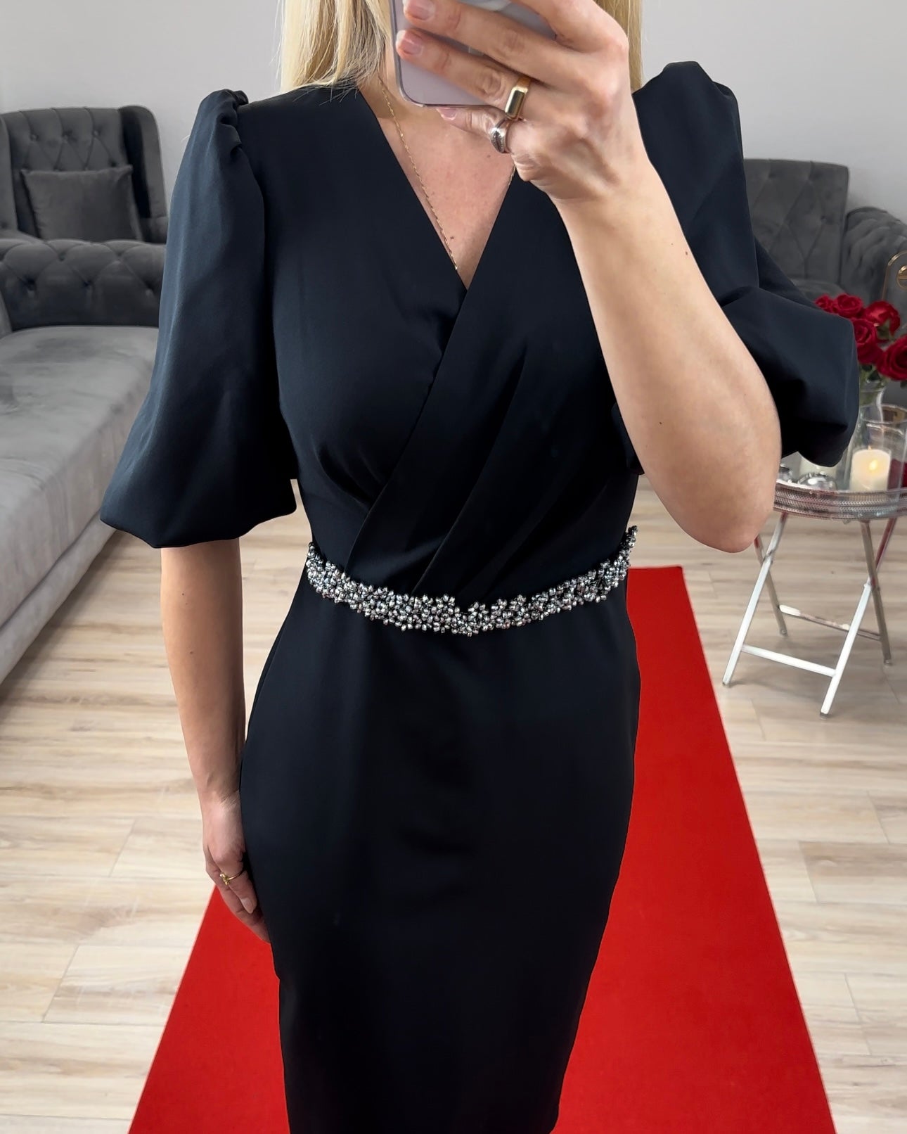 Midikleid Schwarz