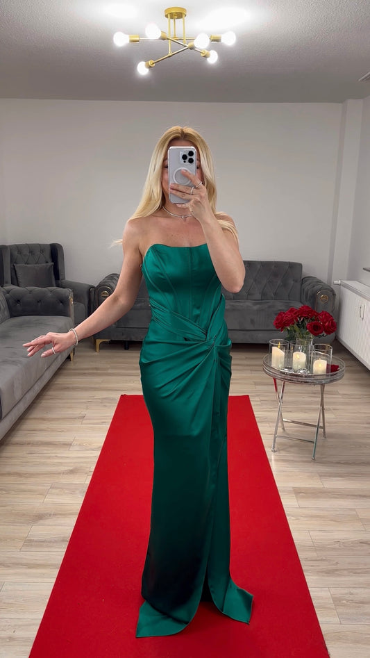 Abendkleid Corsage Smaragdgrün